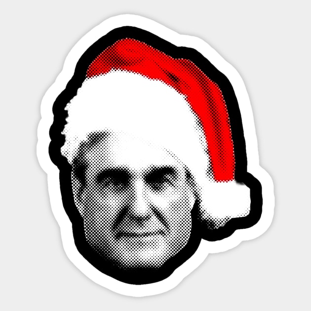 Mueller Santa Hat Happy Christmas Season FBI Retro Sticker by ClothedCircuit